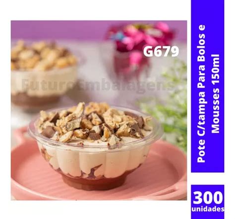 100un Embalagem Sobremesa Bolo De Pote G679 150ml Galvanotek Frete grátis