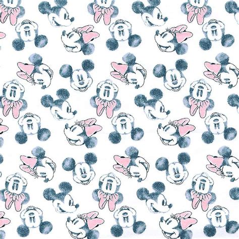 Flannel Mickey And Minnie Nursery Vintage Look Disney Characters By