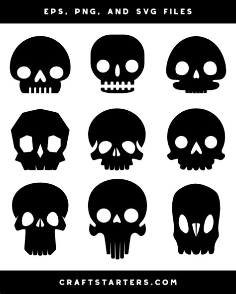 Abstract Skull Silhouette Clip Art