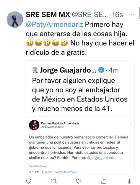 Sre Sem Mx On Twitter Jorge Guajardo Servido Mi Estomado Embajador