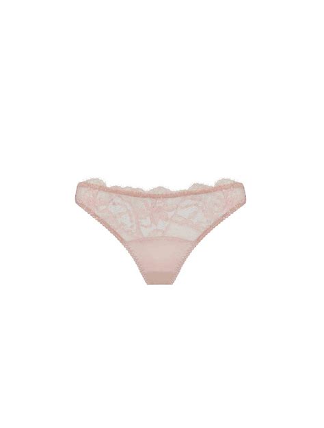 Fleur Of England Signature Lace Thong Blush