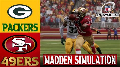 49ers Vs Packers Divisional Playoff Madden Simulation Youtube