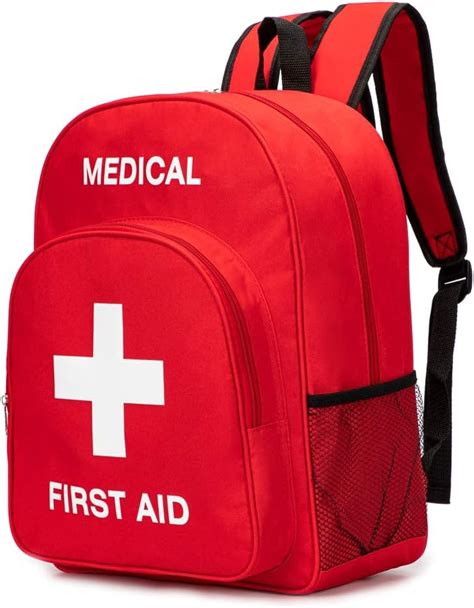 Paxlamb Red First Aid Bag Empty First Aid Backpack Empty Medical