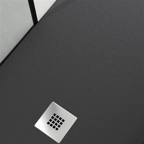 Apex Rectangular 1700 X 900 Charcoal Grey Slate Effect Shower Tray