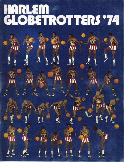 1974 Harlem Globetrotters Basketball Yearbookmeadowlark Lemon Curly