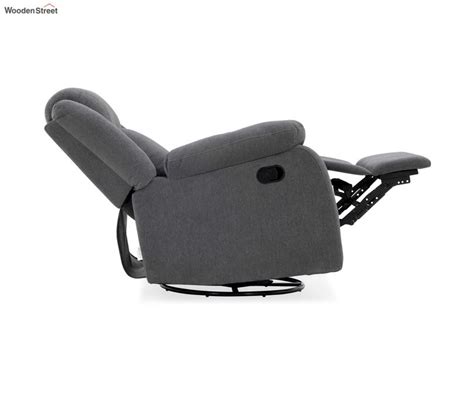 Buy Avalon Fabric Seater Revolving Manual Recliner Chair Grey At