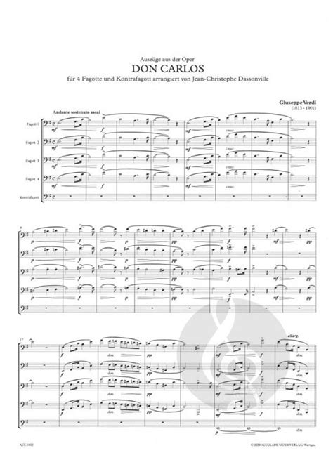 Giuseppe Verdi Sheet Music For Bassoon Buy Online