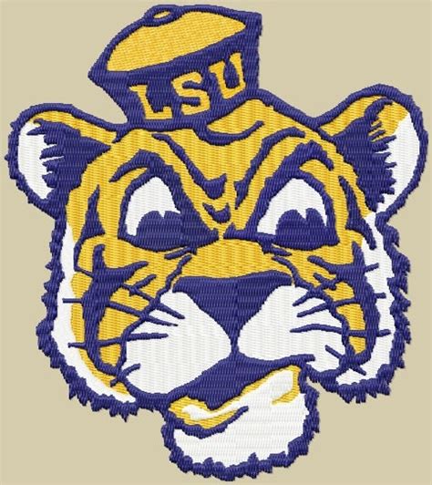 Items Similar To Lsu Tiger Logo Embroidery Design 3 Sizes On Etsy