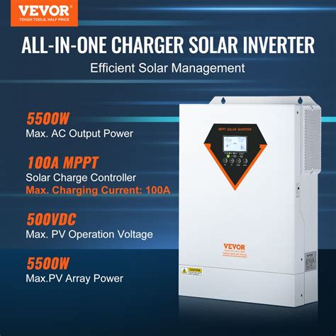 Invertor Solar Hibrid Off Grid 5500w 230v Controler Incorporat Mppt 100a Emag Ro