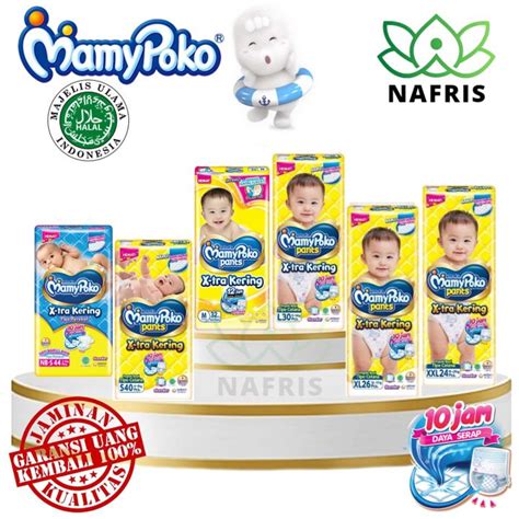 MamyPoko PANTS XTRA KERING NB S M L XL XXL Popok Celana Perekat