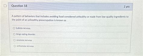 Solved Question Ptsa Pattern Of Behaviors That Includes Chegg