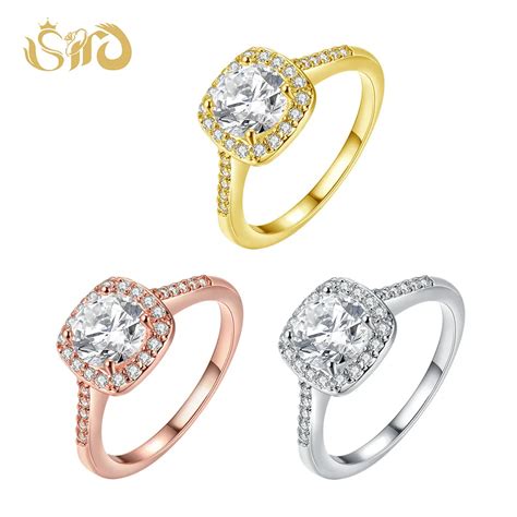 Hot Selling Single Zircon Ring Color Square Zircon Mm Large Zircon