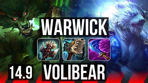 WARWICK Vs VOLIBEAR TOP 11 Solo Kills 70 Winrate Legendary 13 2