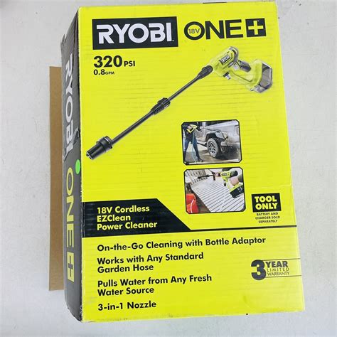 Ryobi One V Volt Cordless Ez Clean Water Power Cleaner Psi Tool