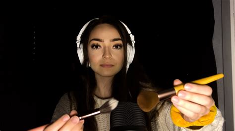 Asmr Makeup Brush Sounds On Microphone With Brushing Tapping