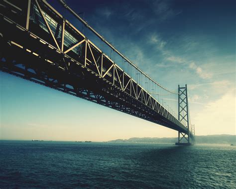 Wallpaper Akashi Kaikyo Bridge In Japan 1920x1200 Picture Image