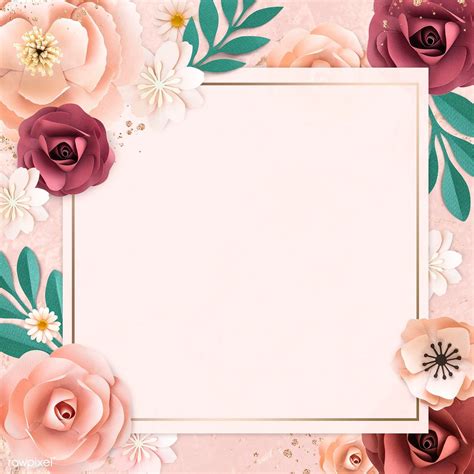 Floral Square Frame