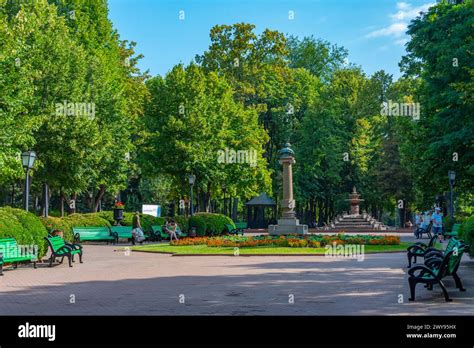 Chisinau, Moldova, August 23, 2023: Stephen the Great Central Park in ...