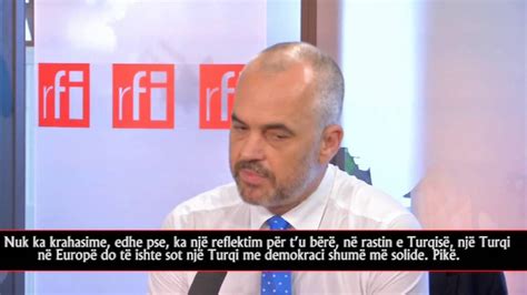 Intervista e Kryeministrit Edi Rama në RFI YouTube