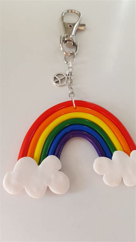 Porte Cl S Arc En Ciel Bijoux De Sac Par Priscilliacreations