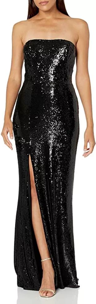 Dress The Population Dress The Population Womens Ellen Strapless Dress Solid Crepe Long Gown