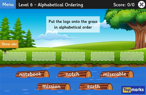 New Alphabetical Ordering Game Topmarks Blog