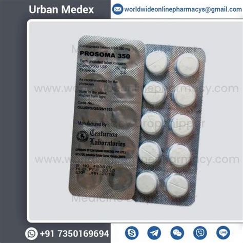 Prosoma Carisoprodol Tablets At Rs Strip Carisoma Tablet In