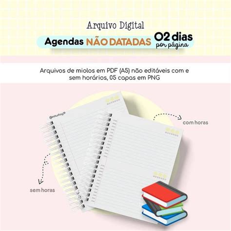 Kit Miolos para Agenda Não Datada A5 20kits Cod 3501 Elo7