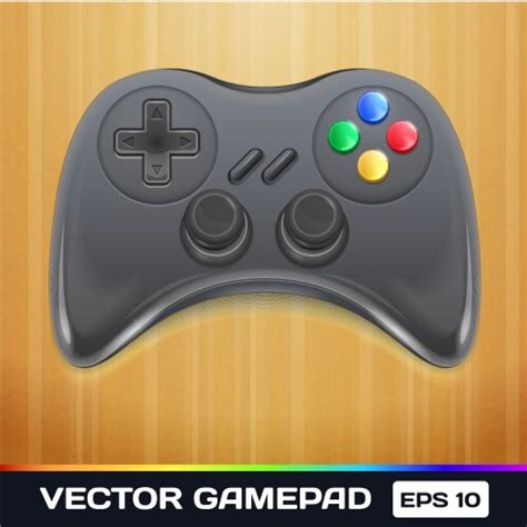 Gamepad White 02 Royalty Free Vector Image Vectorstock