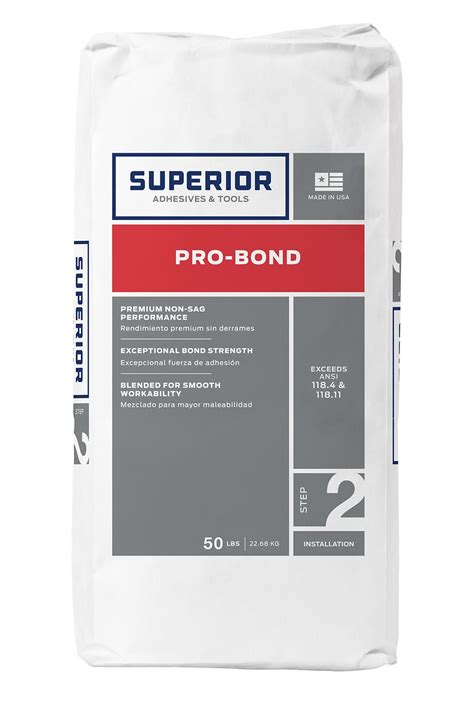 Superior Pro Bond Non Sag White Thinset Mortar Lb The Tile Shop