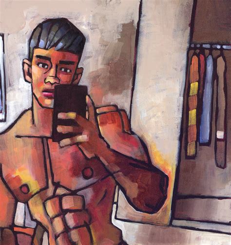 Bedroom Selfie Poster Gay Male Art Gay Art Male Nude Nude Selfie