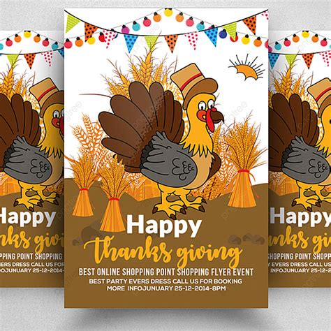 Thanksgiving Psd Flyer Template Template Download on Pngtree