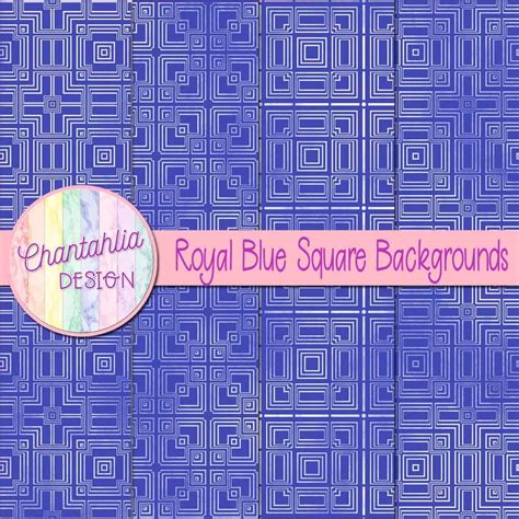 Free Digital Papers Featuring Royal Blue Square Designs