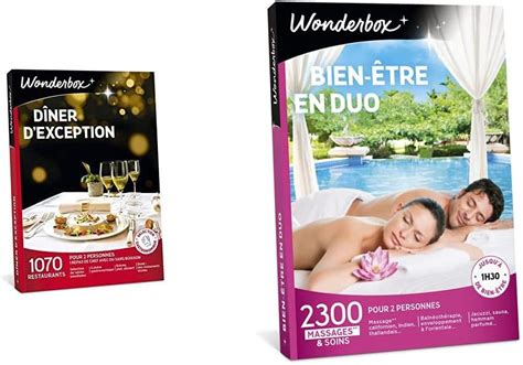 Wonderbox Coffret cadeau DÎNER D EXCEPTION plus de 1 000