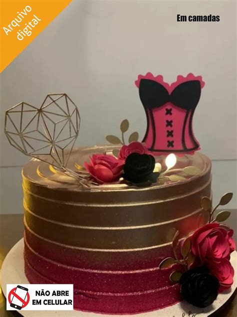 Arquivo de Corte Topo de Bolo Chá de Lingerie studio Elo