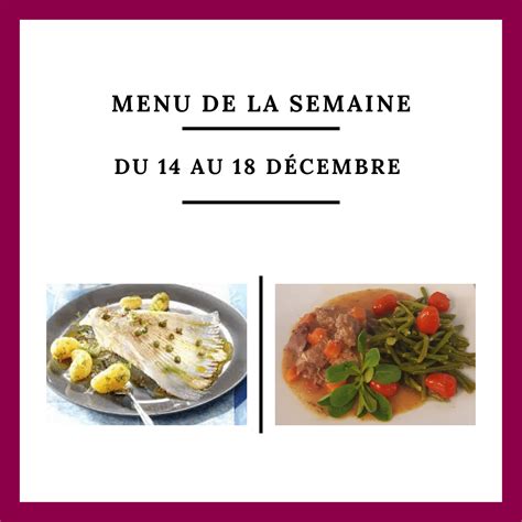 Menus Du Au D Cembre