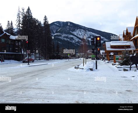 Banff Avenue Main Street Alberta Canada Stock Photo Alamy