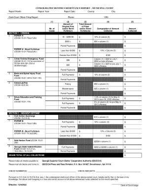 Fillable Online Consolidated Monthly Remittance Report Fax Email Print