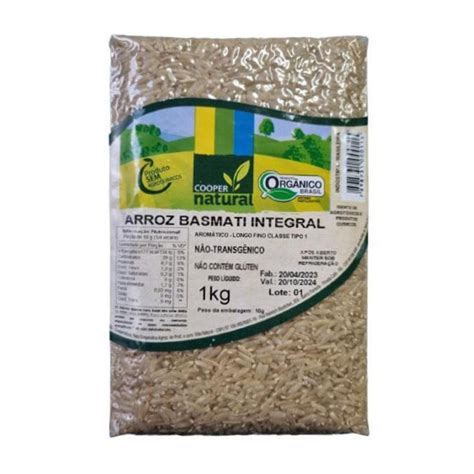 Kit 6X Arroz Basmati Integral Orgânico Casas Bahia