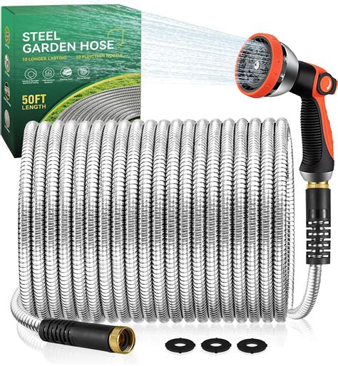 Garden Hose 50 Ft Water Hose 50 Ft Metal Garden Hose Stainless Steel