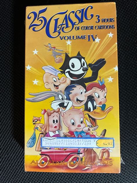 Vintage Vhs 25 Classic Cartoons 3 Hours Etsy