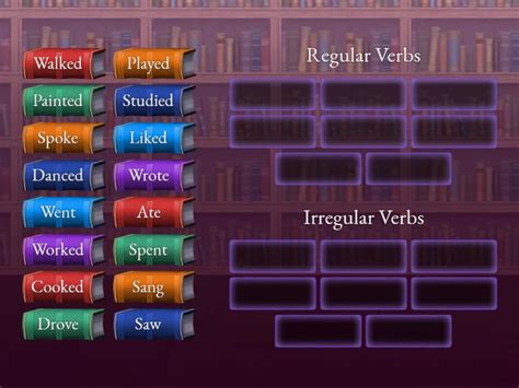 Regular Or Irregular Verbs Ordenar Por Grupo