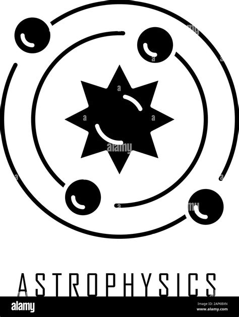 Astrofisica Icona Glyph Ramo Di Astronomia Studio Dell Universo