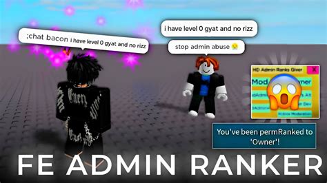 FE Admin Rank Giver Script Get Admin Ranks For Free Roblox