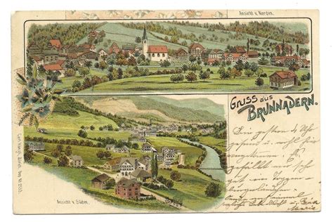 Gruss Aus Brunnadern Sg Toggenburg Tolle Litho Kaufen Auf