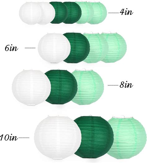 Faroles De Papel Colgantes Decorativos Linternas De Papel Chino Verde