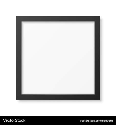 Realistic square black frame Royalty Free Vector Image