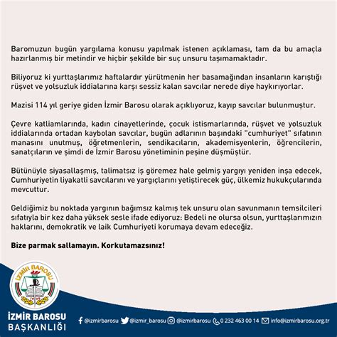 İzmir Barosu SavunmaSusturulamaz on Twitter Kayıp Savcılar Bulundu