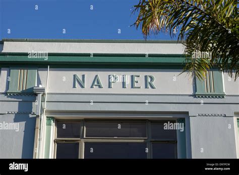 Napier Art deco architecture - New Zealand Stock Photo - Alamy