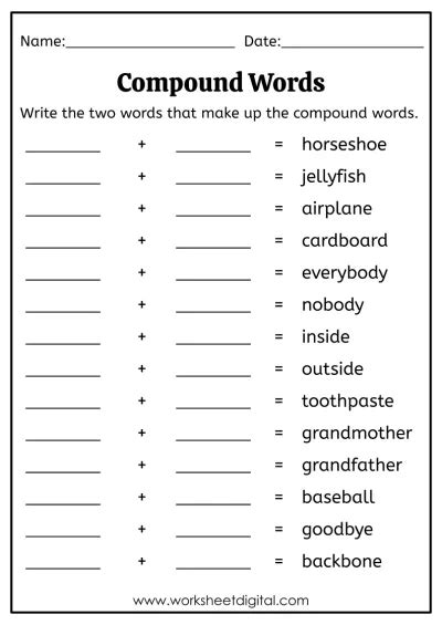 Grade 2 English Worksheet Digital Worksheets Library